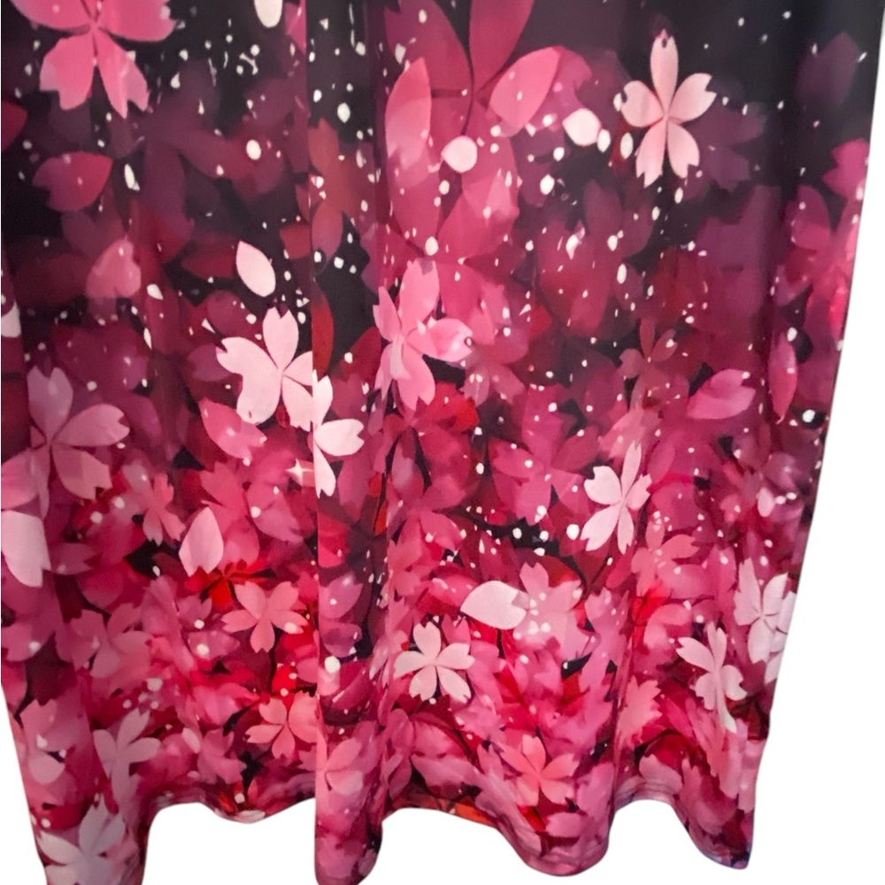 NWOT Casual Pink and Black V-Neck Mini Dress - Picture 2 of 6